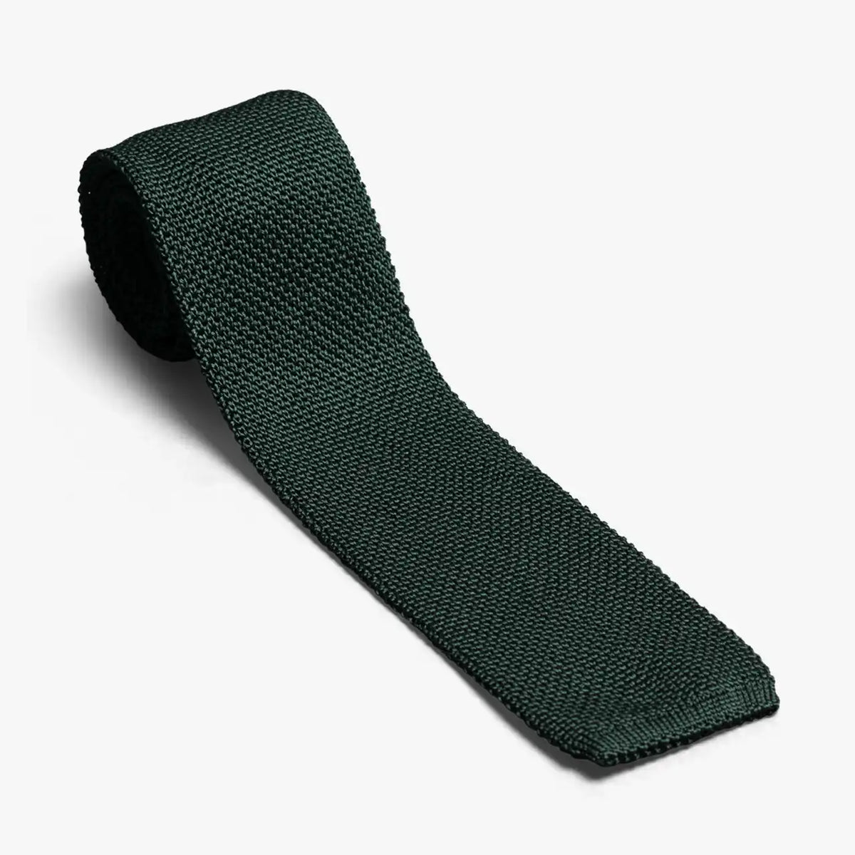 Silk knitted Tie - Forest Green – once a day