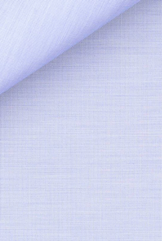 Light-Blue-cotton-poplin-shirt-fabric-Italian-Thomas Mason- wrinkle resilient