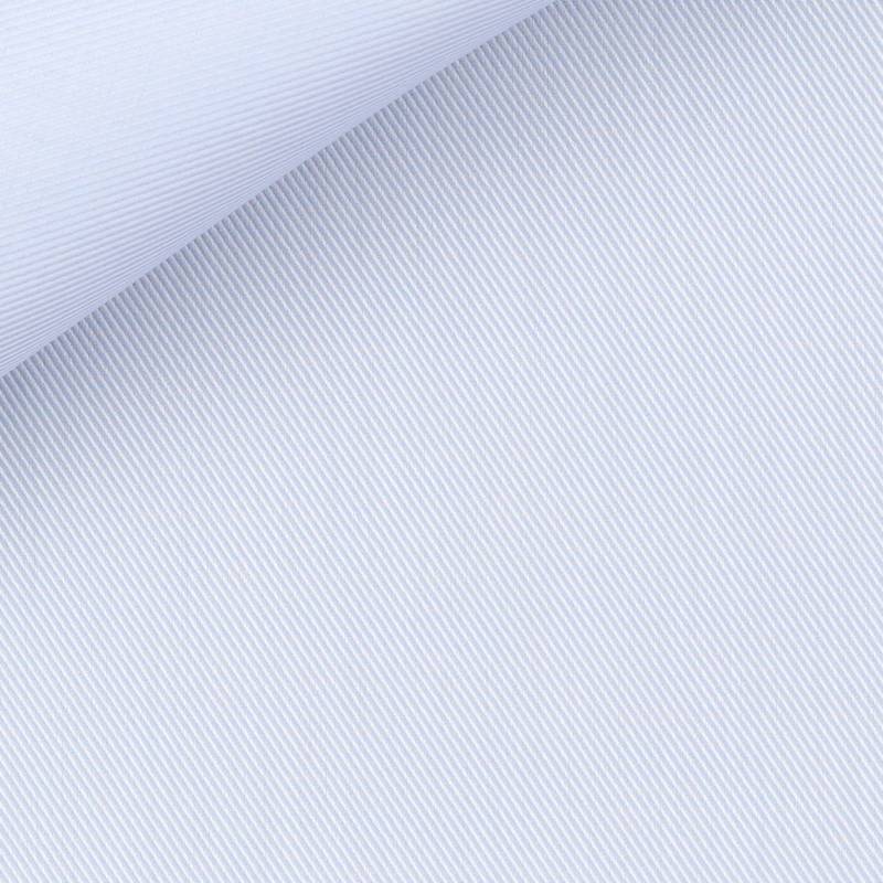 Blue-cotton-twill-shirt-fabric-Italian-Thomas Mason- wrinkle resilient