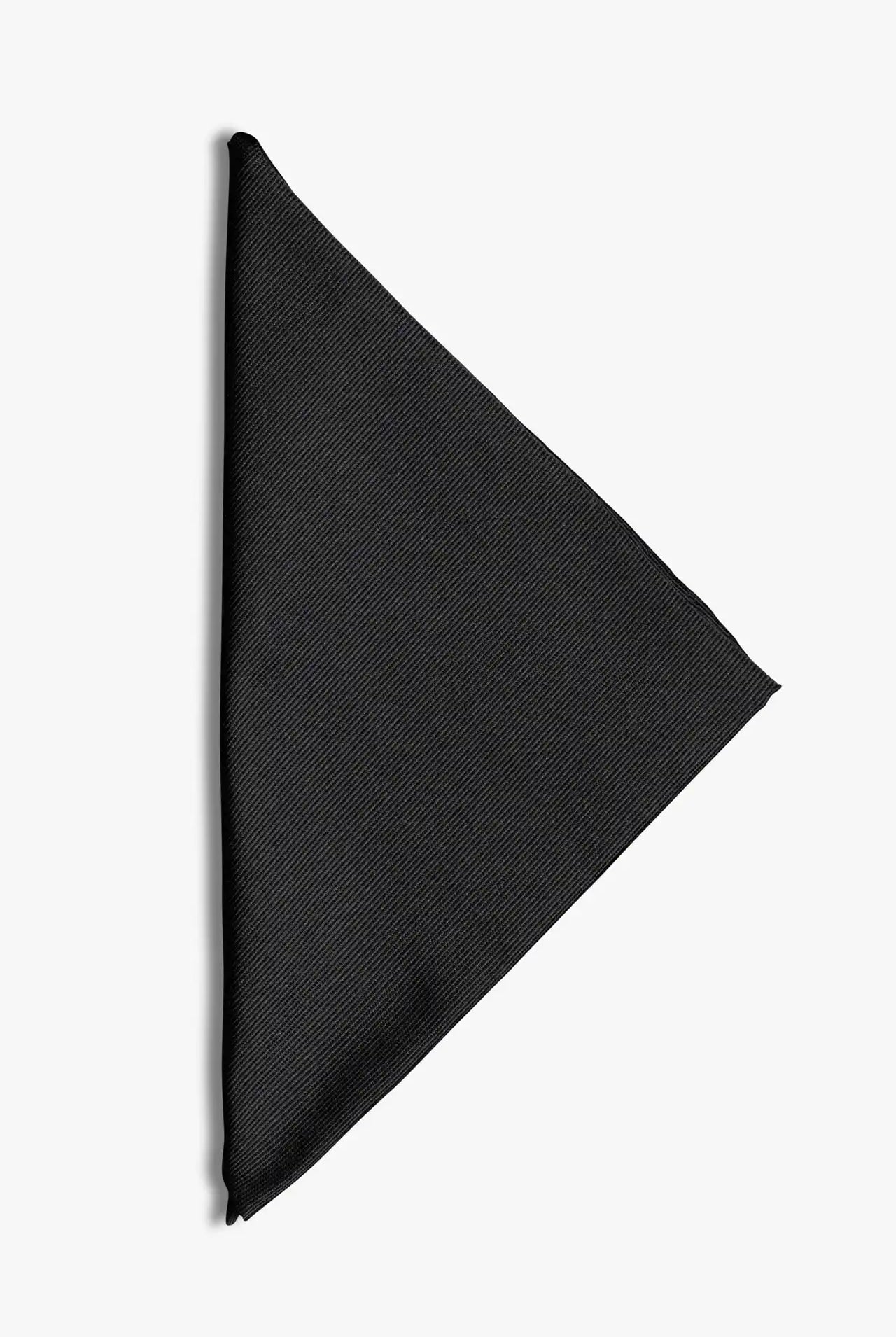 Black tuxedo pocket square festive and formal woven silk hand made.
