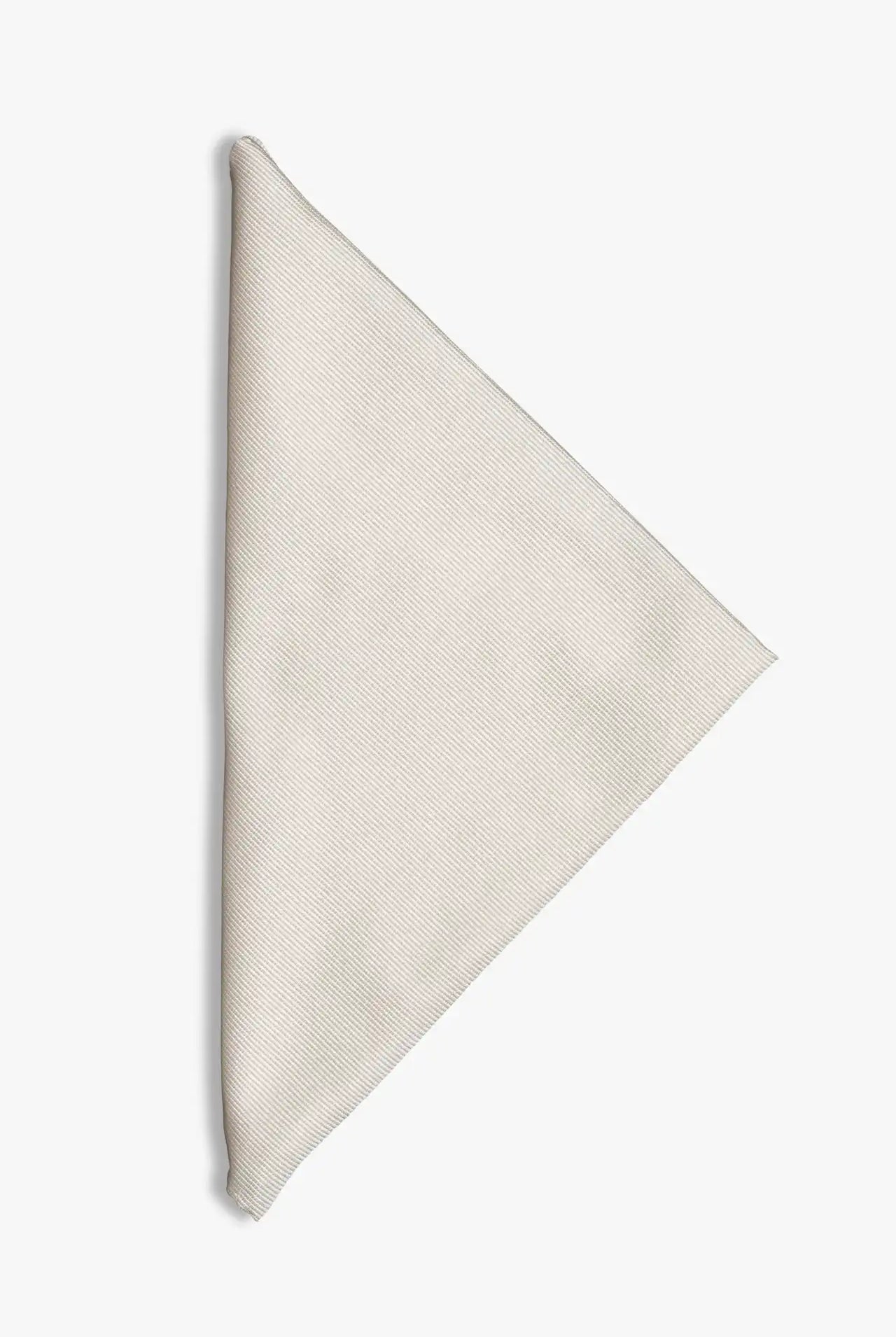 White tuxedo pocket square festive and formal woven silk hand made