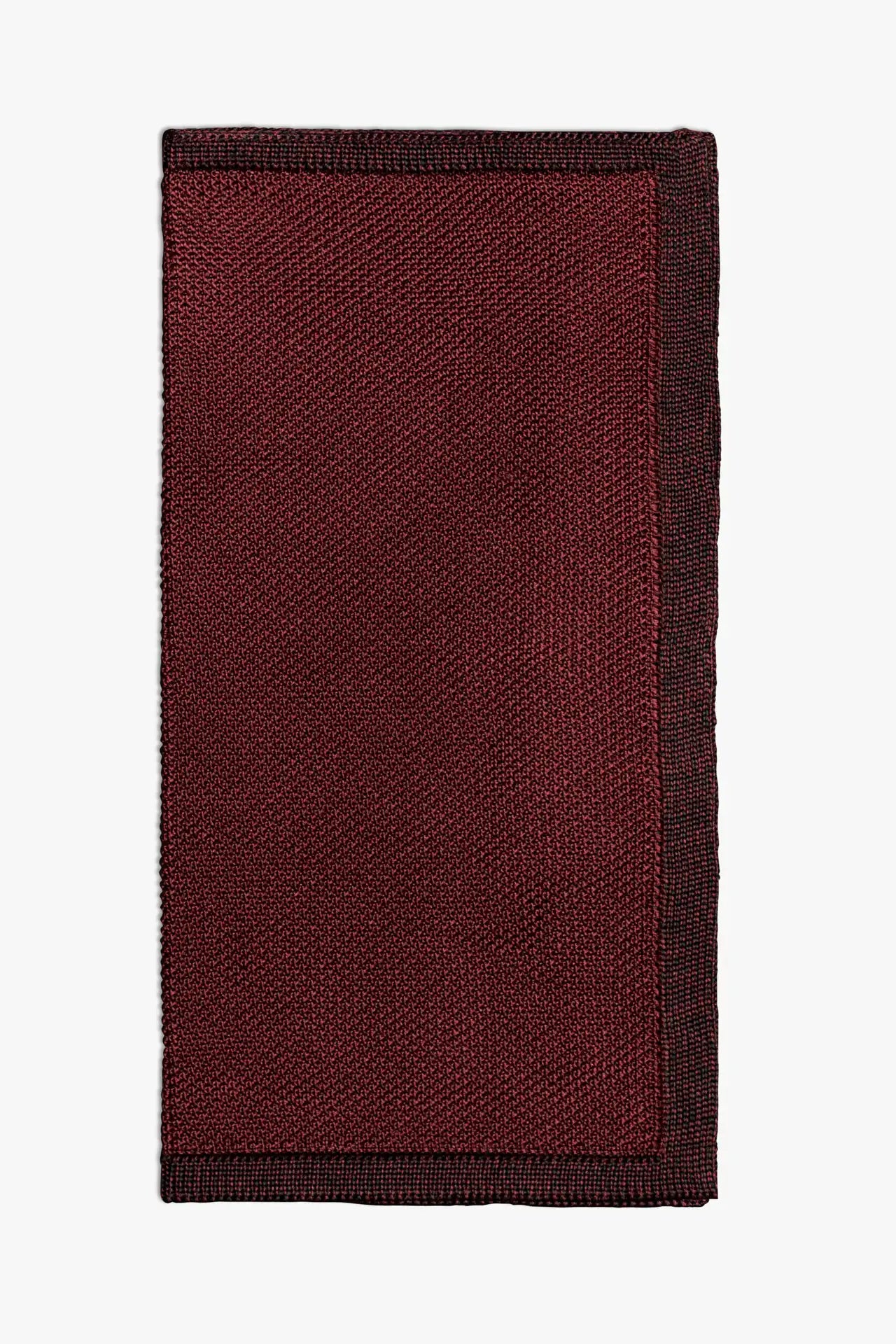 Maroon red melange pocket square in silk made in Italy