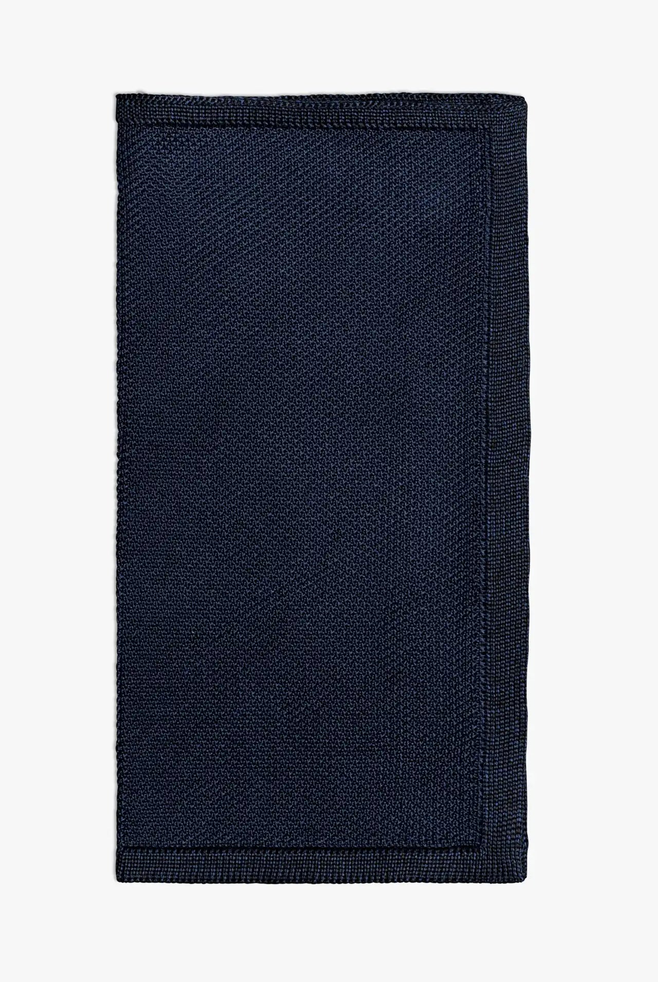 Navy blue pocket square in silk made in Italy