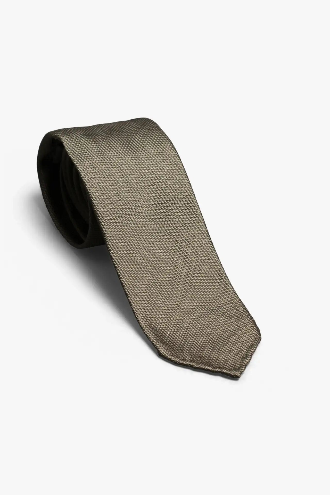 The Solid 3 fold Tie - Moss Green