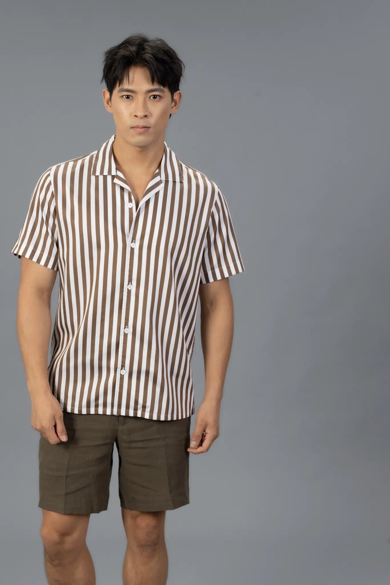 Camp Cotton Stripe - Brown