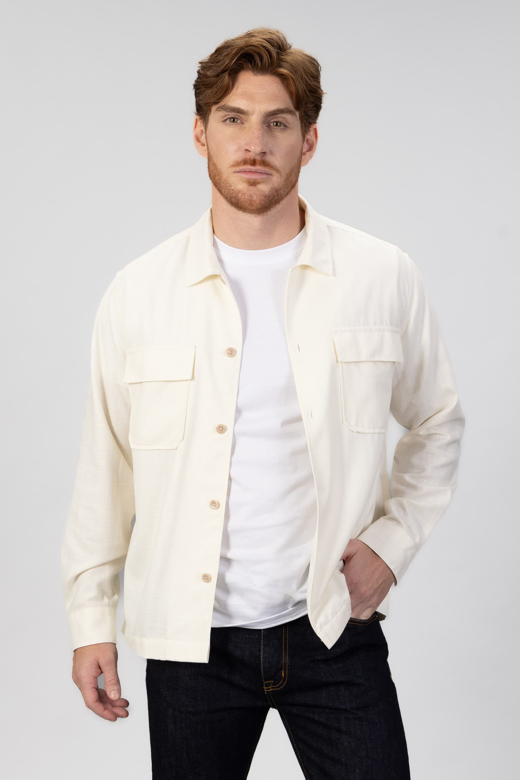 Over Bamboo Overshirt - Off White