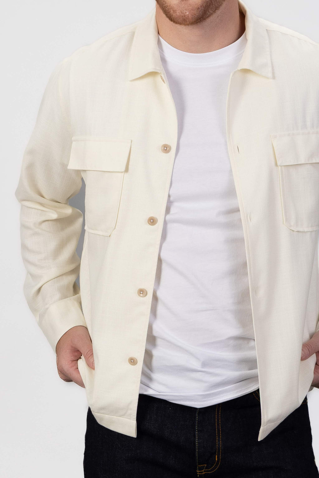 Over Bamboo Overshirt - Off White