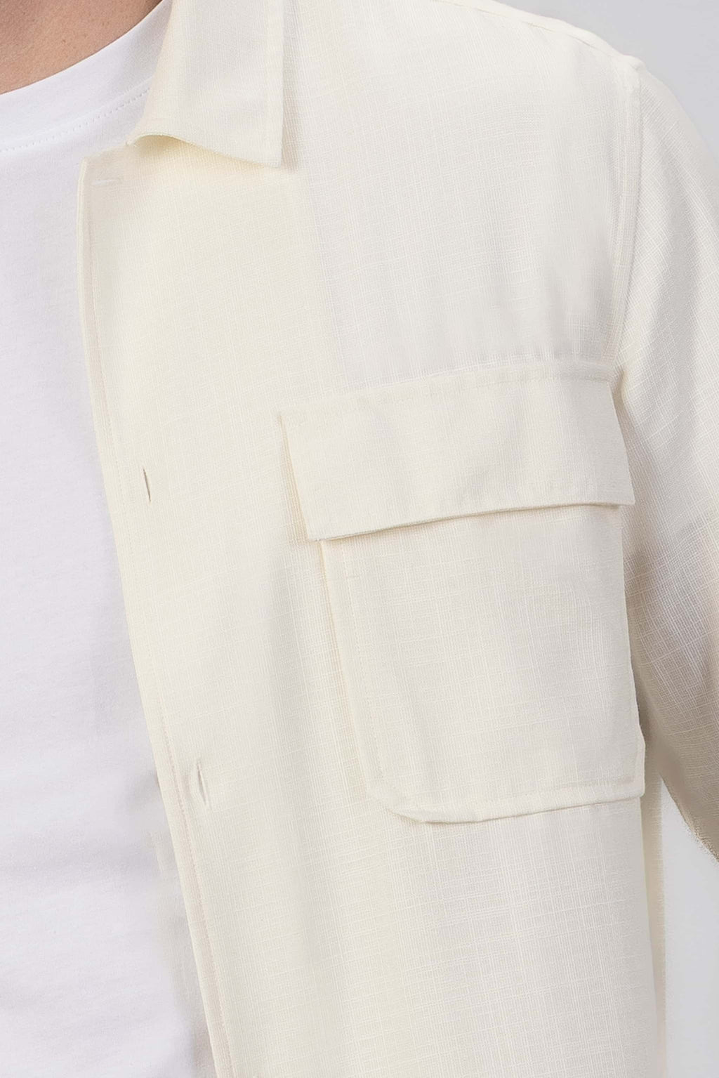 Over Bamboo Overshirt - Off White