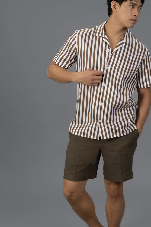 Camp Cotton Stripe - Brown