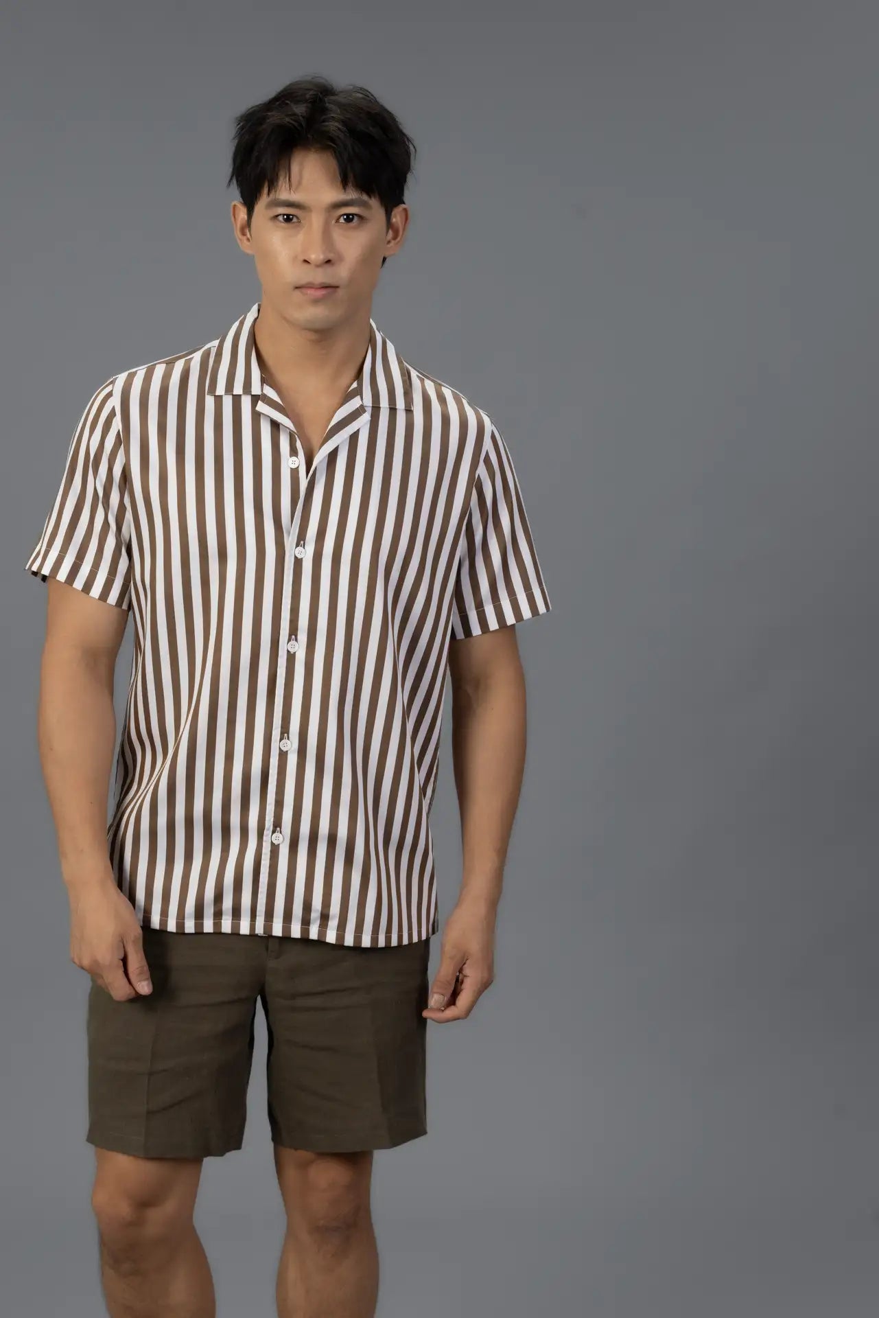 Camp Cotton Stripe - Brown