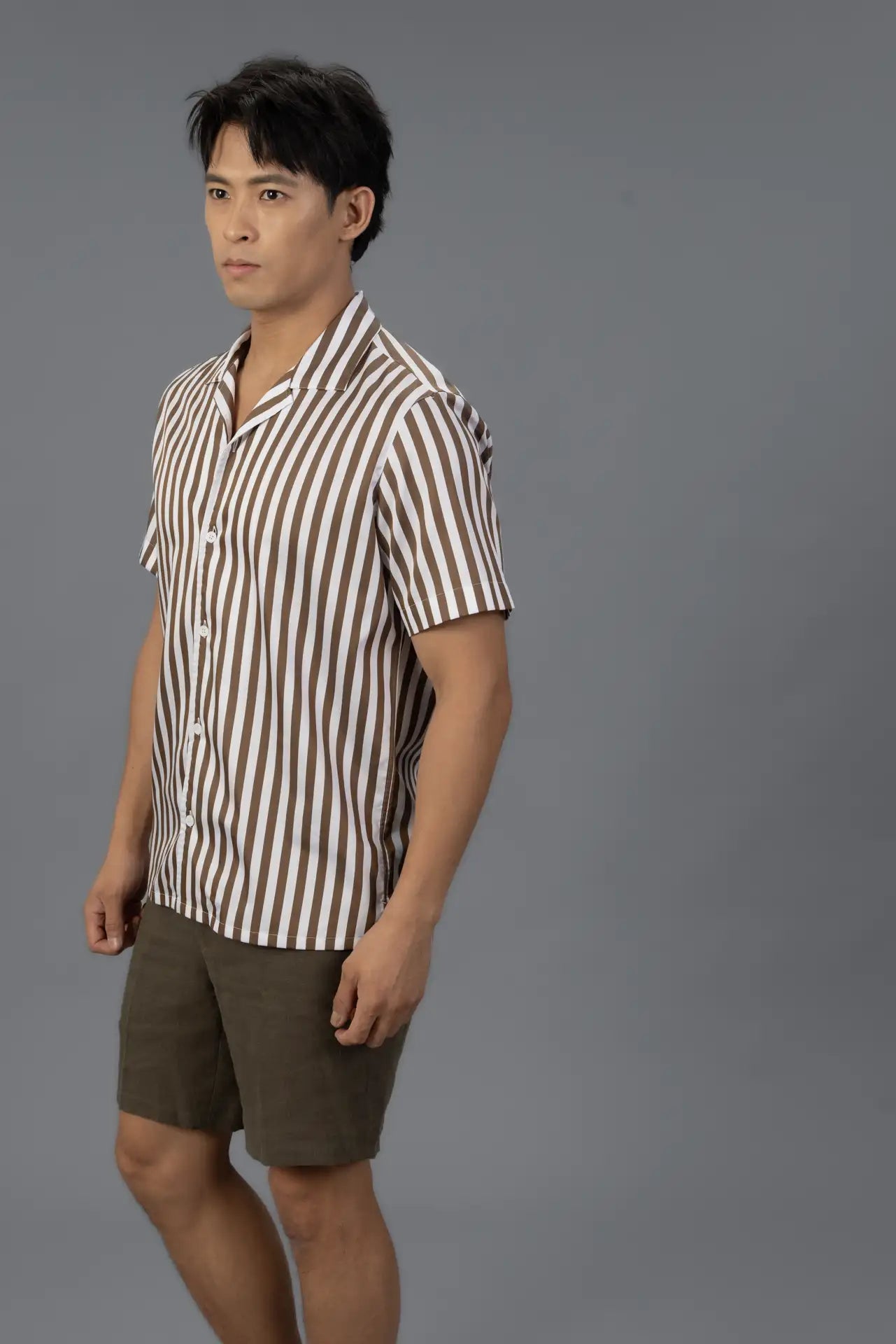 Camp Cotton Stripe - Brown