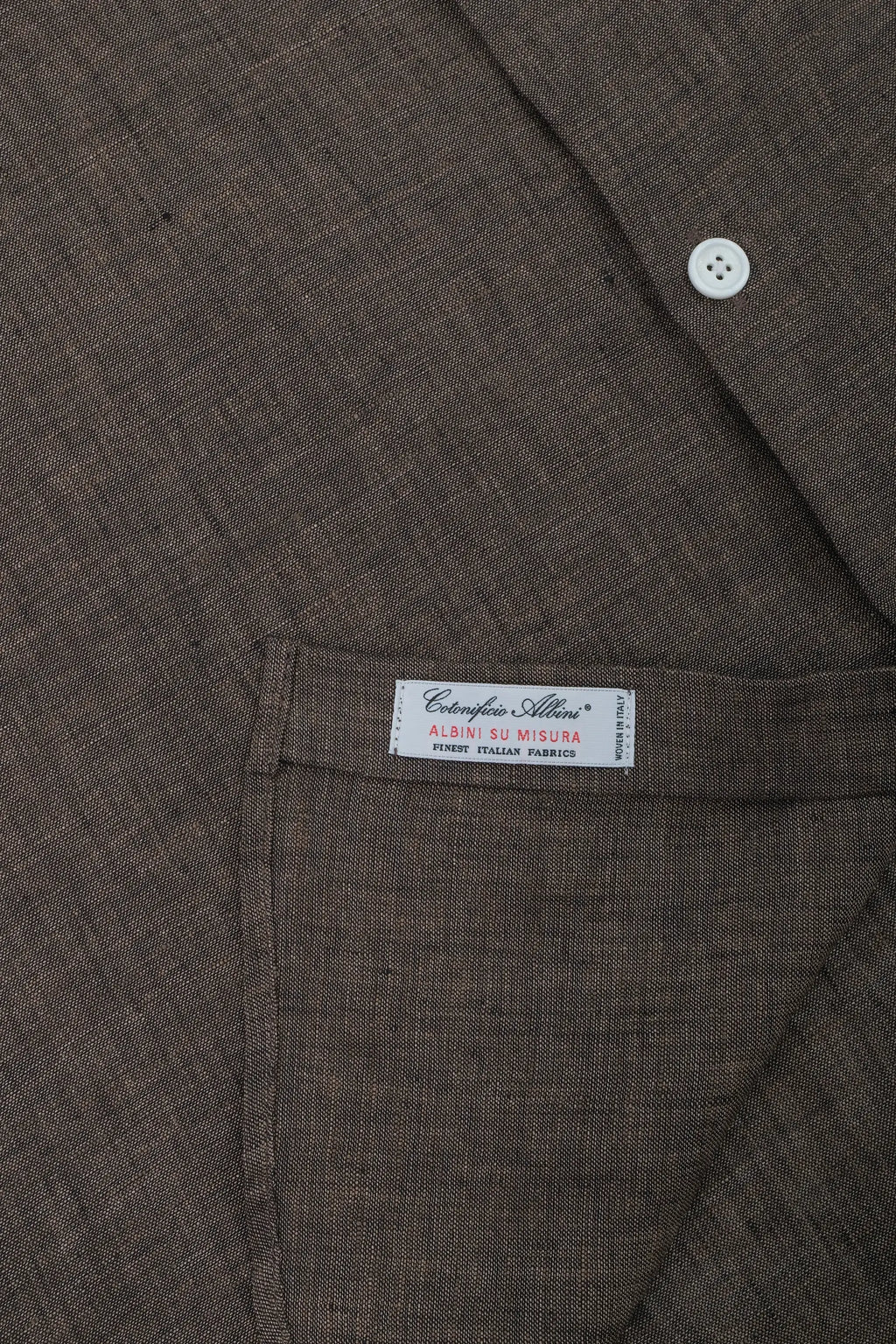 Classic shirt Albini Linen - Brown