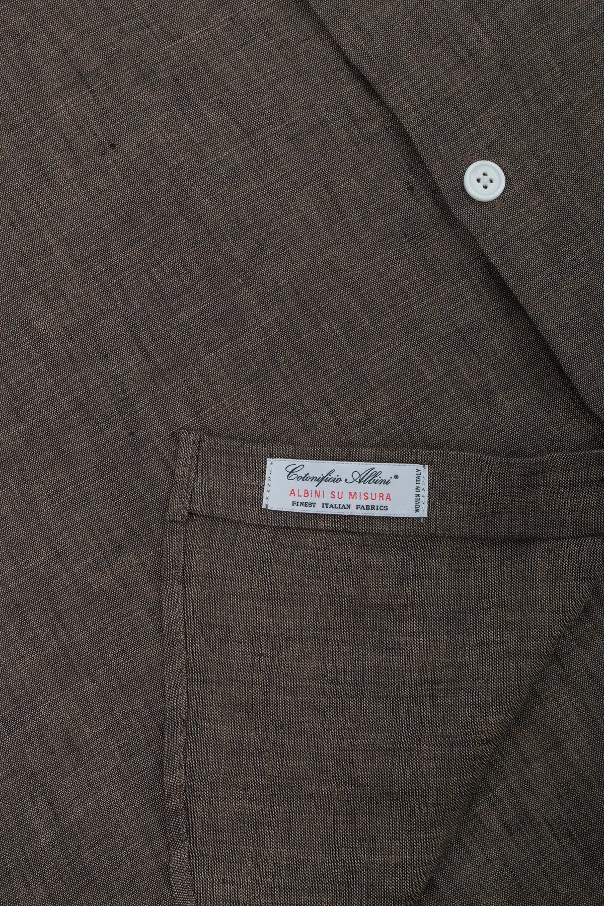Classic shirt Albini Linen - Brown