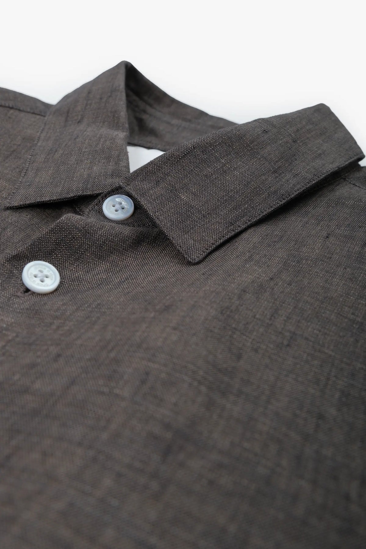 Classic shirt Albini Linen - Brown