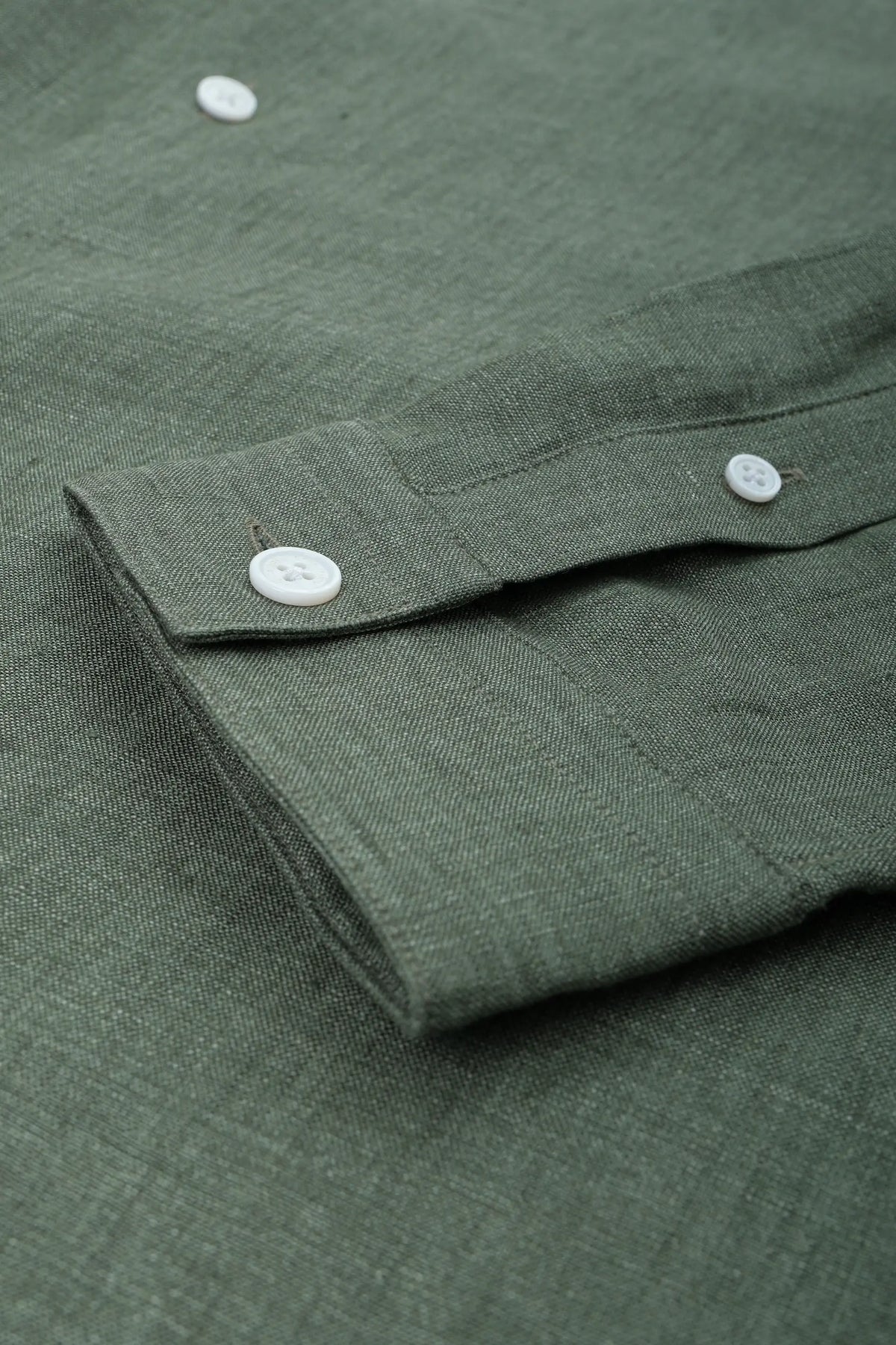 Classic shirt Albini Linen - Green