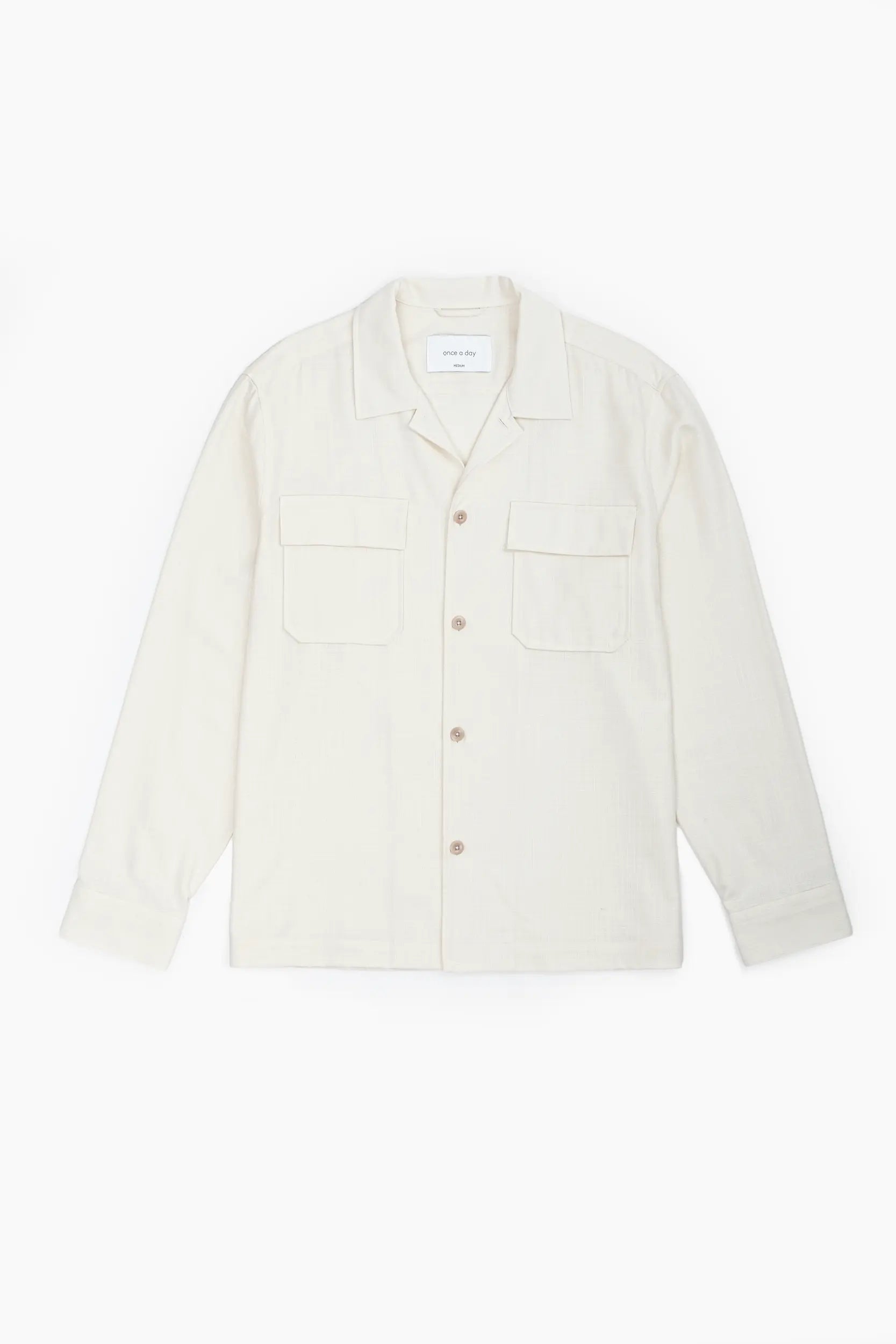 The Bamboo Silk Overshirt - Cream White