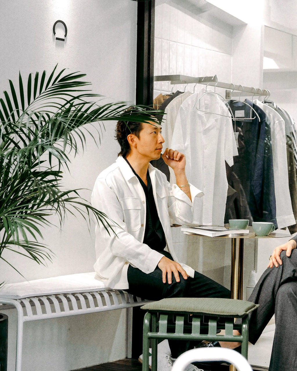 The Bamboo Silk Overshirt - Cream White