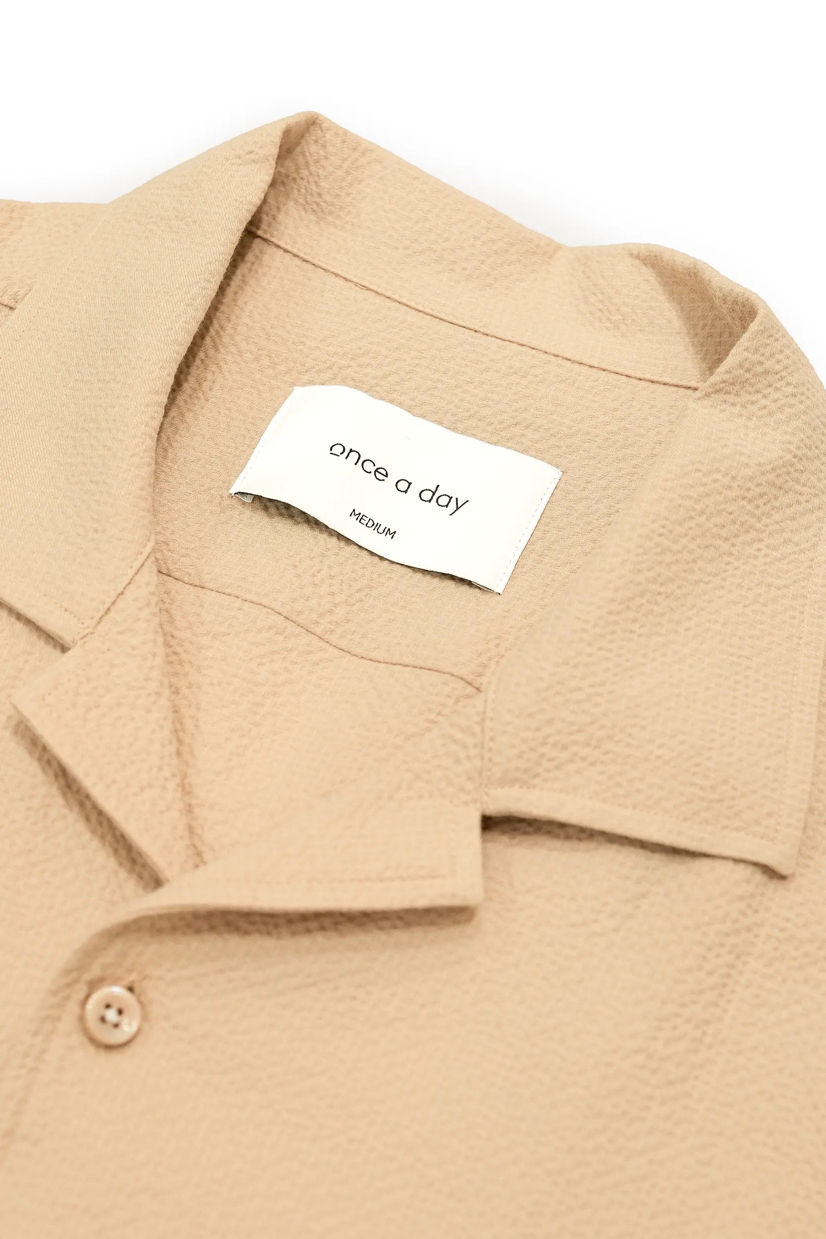 The Dotted Seersucker Shirt - Sand