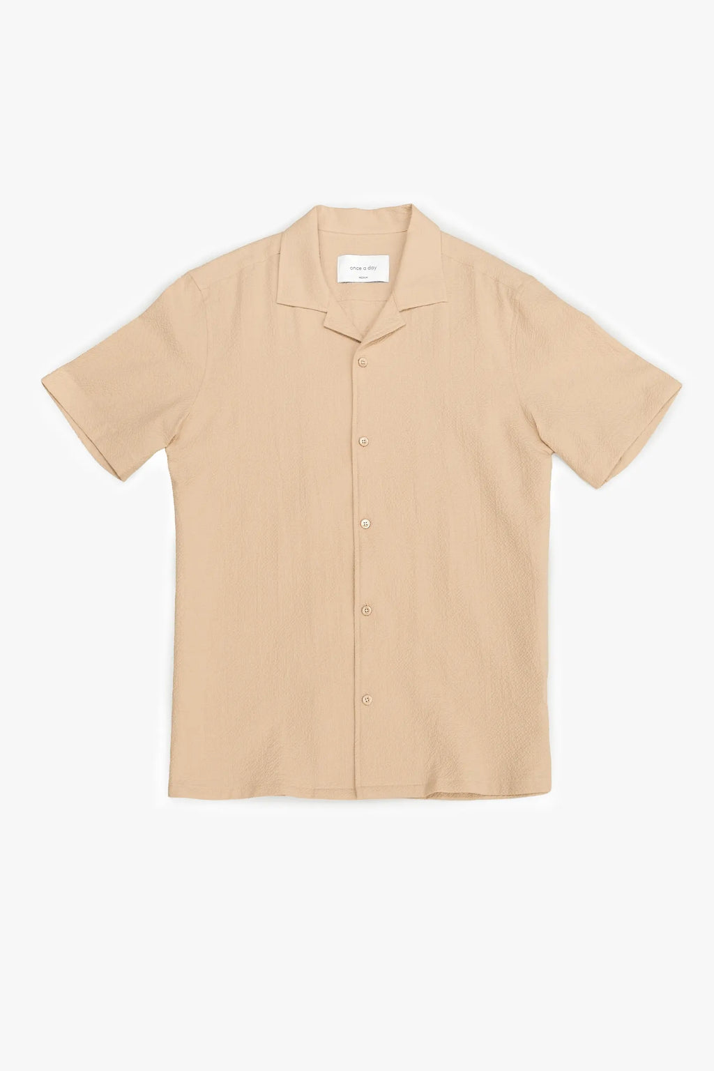 The Dotted Seersucker Shirt - Sand