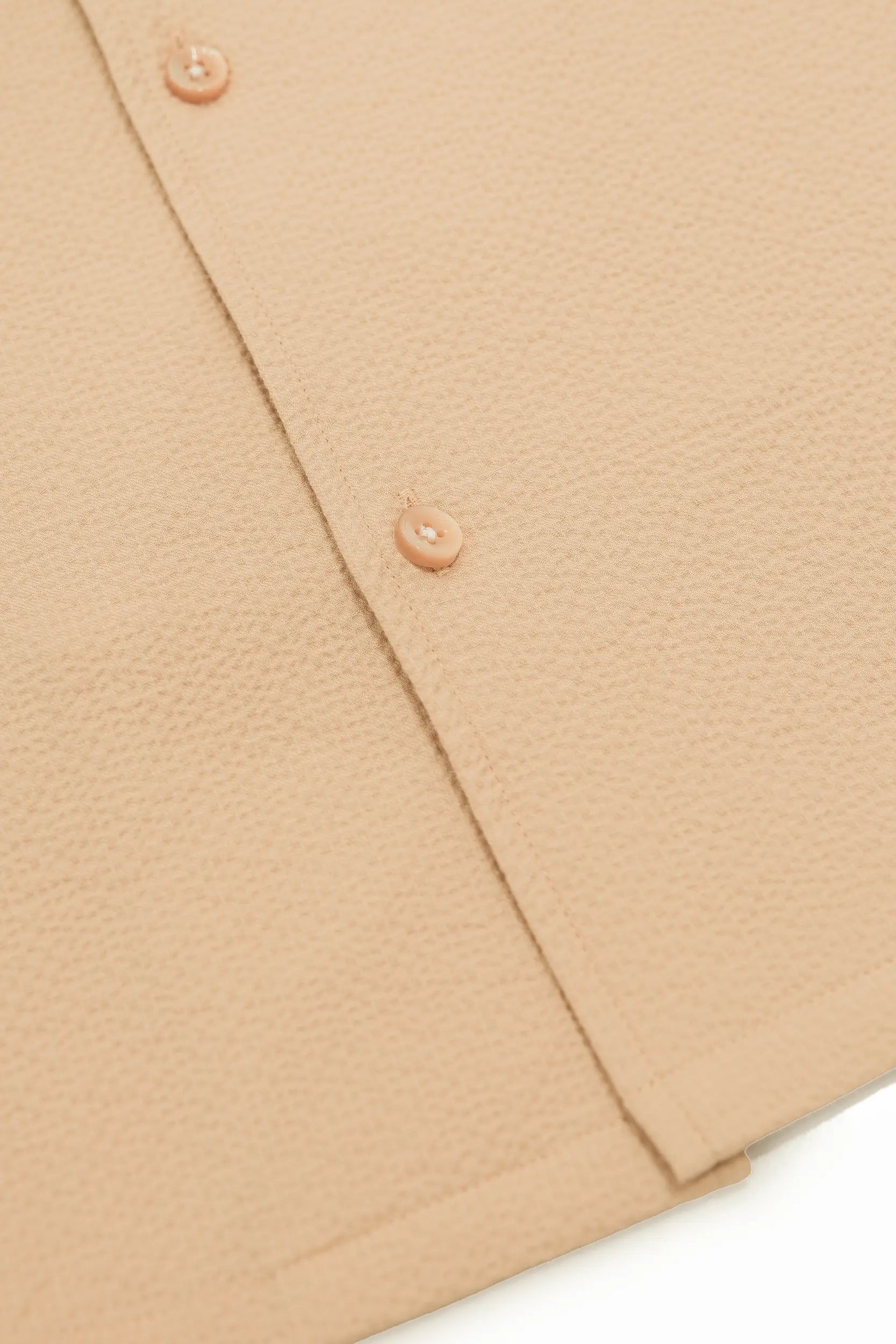 The Dotted Seersucker Shirt - Sand