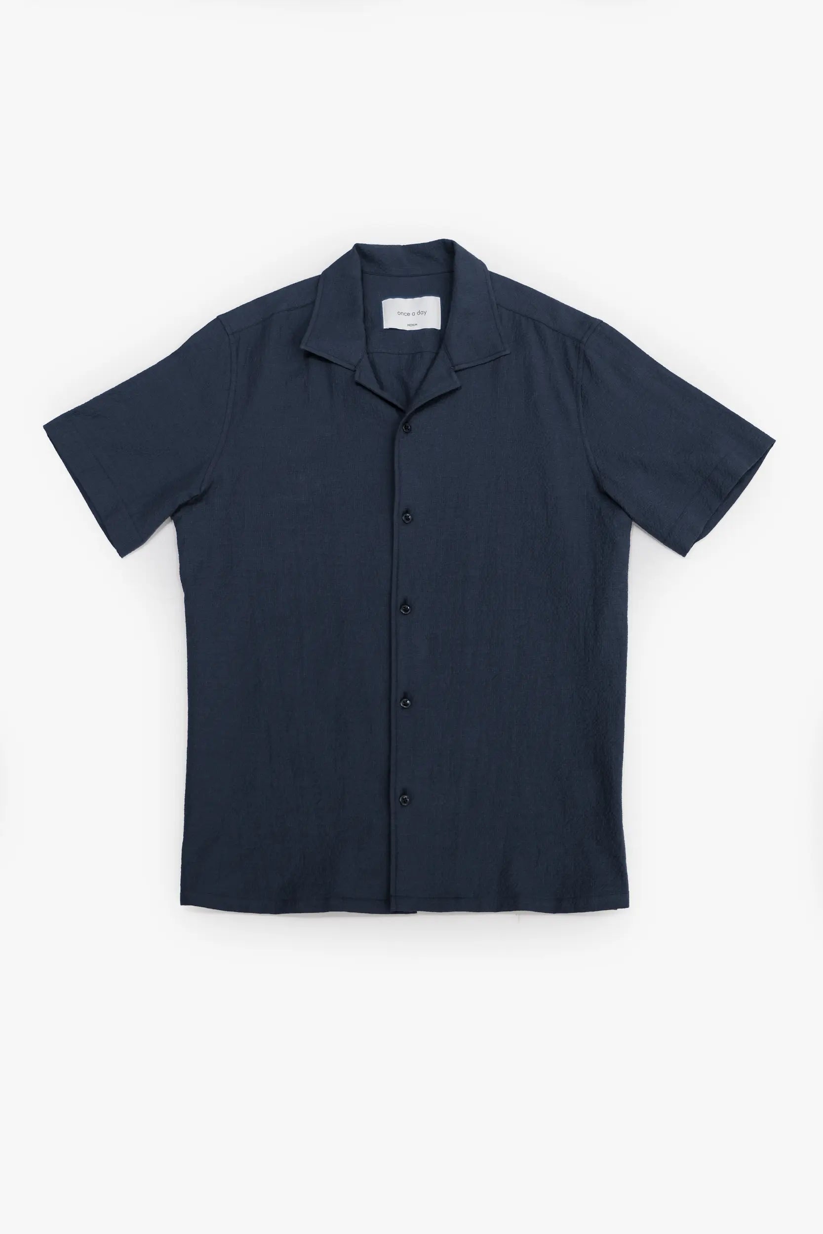 The Dotted Seersucker Shirt - Navy
