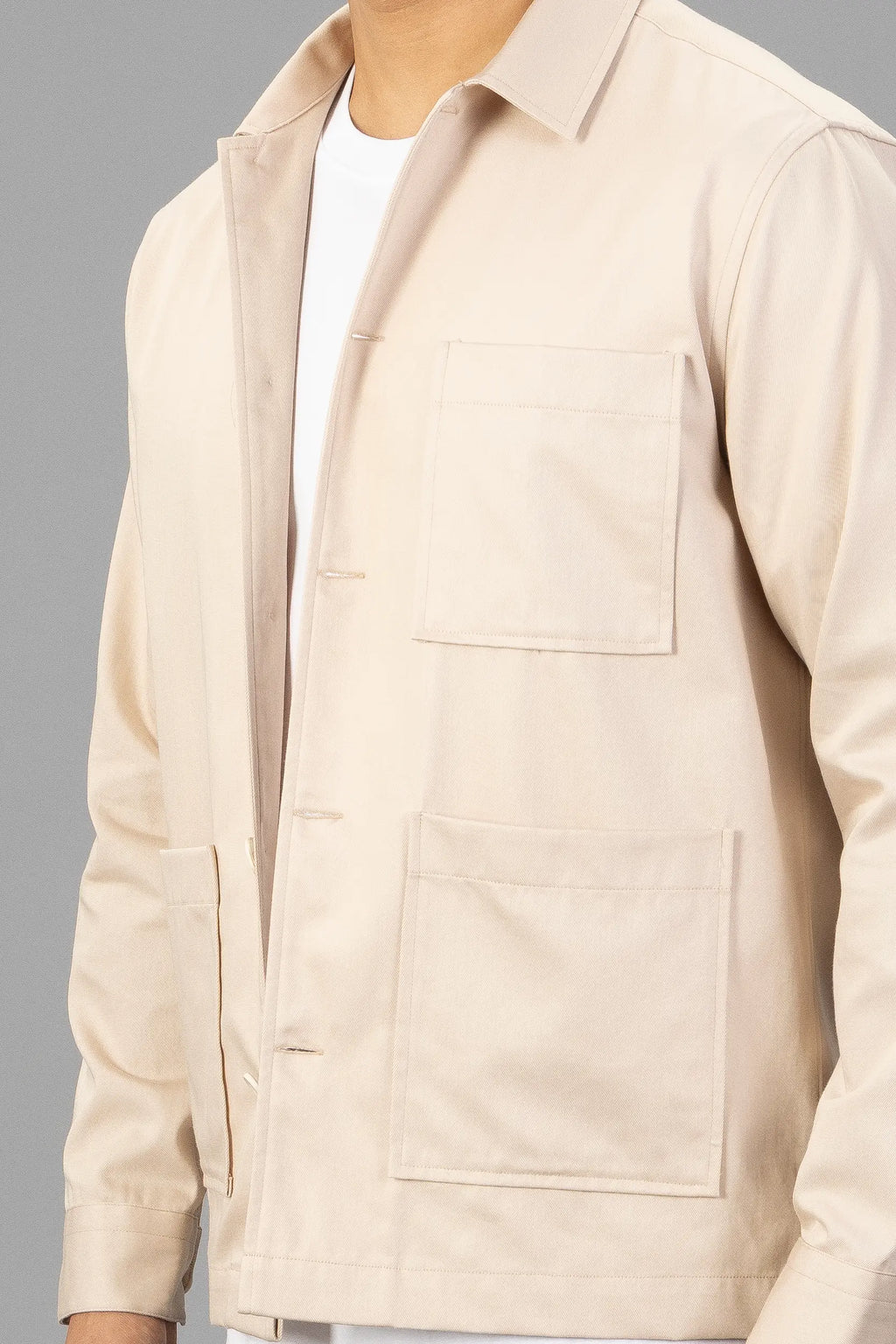 The Cotton Overshirt - Sand Beige