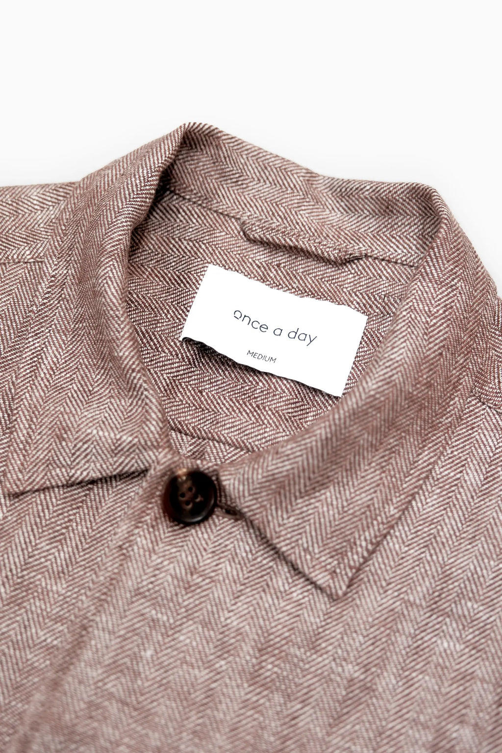 The Safari Overshirt - Rusty Brown Melange Linen