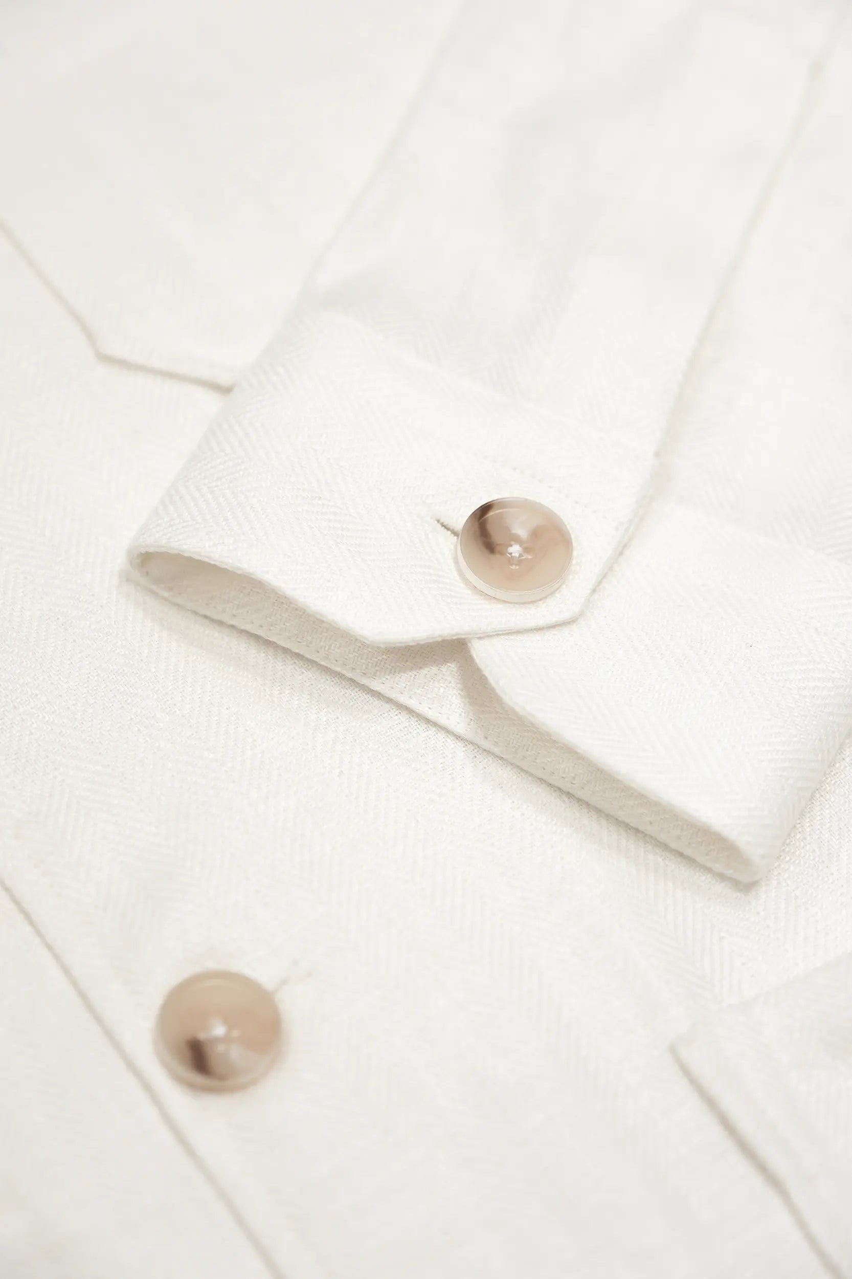 The Safari Overshirt - White Linen
