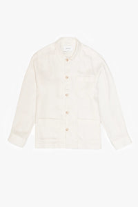 The Safari Overshirt - White Linen