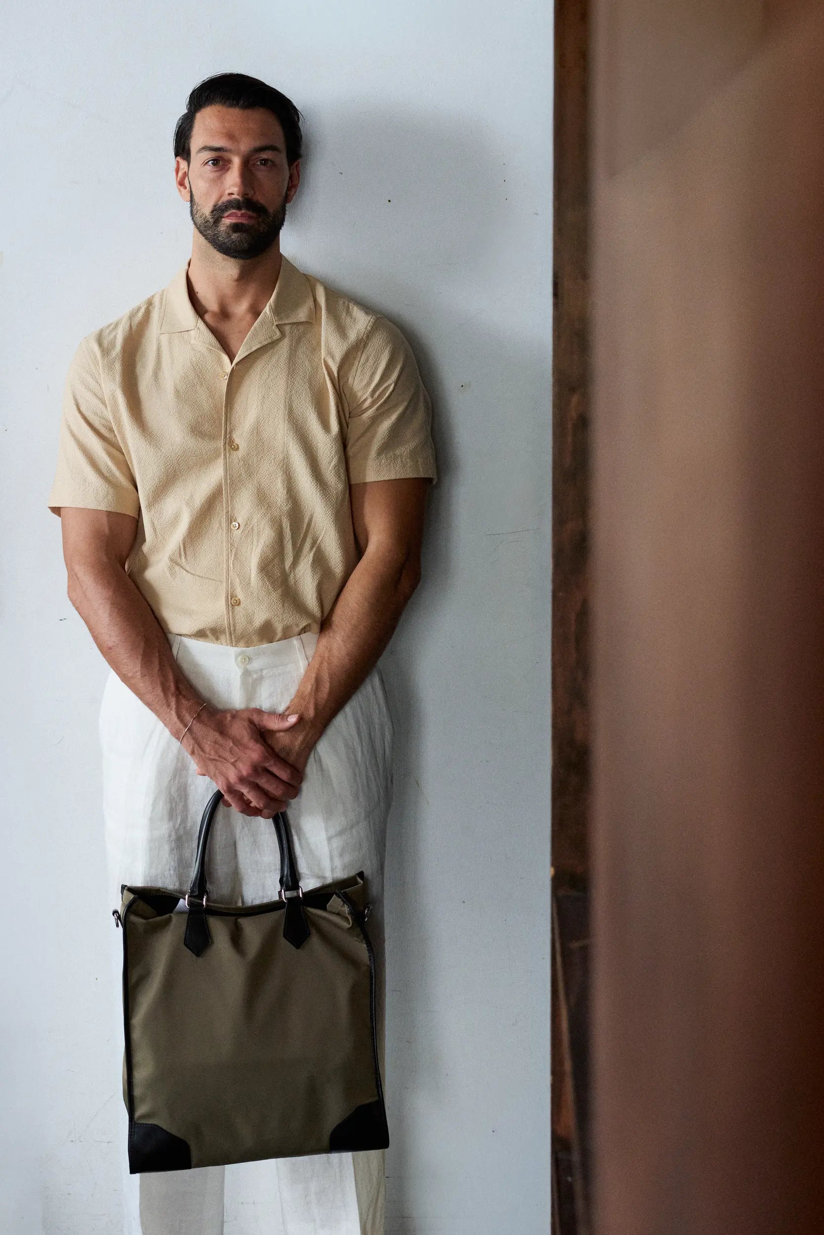 The Dotted Seersucker Shirt - Sand