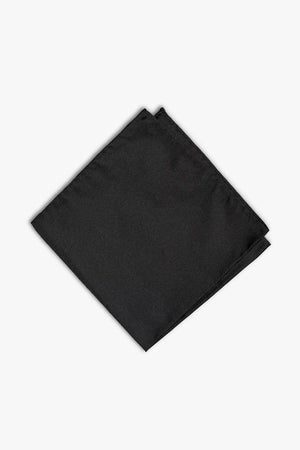 Black tuxedo pocket square festive and formal woven silk hand made.