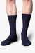 Blue dress socks in merino wool. Swedish design by once a day and produced by glenn clyde. Can we washed in warm water without shrinking.