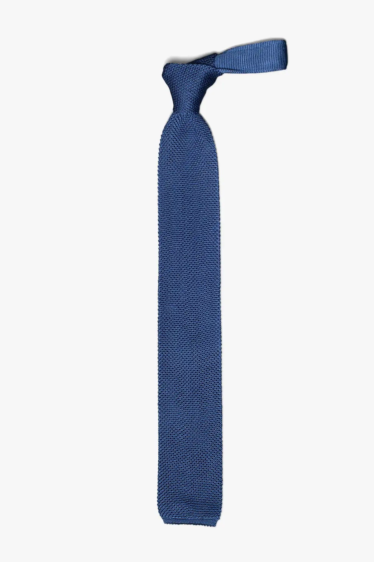 Silk knitted Tie - Ocean blue