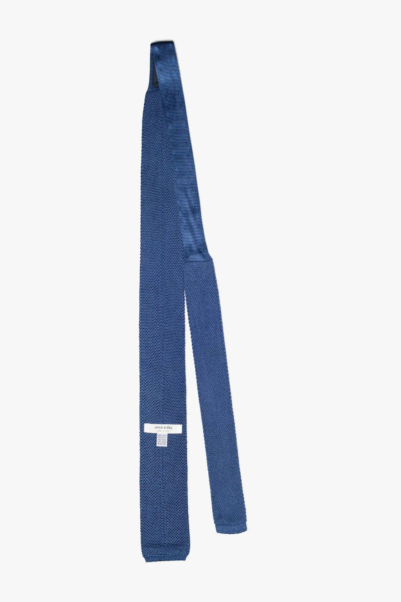 Silk knitted Tie - Ocean blue