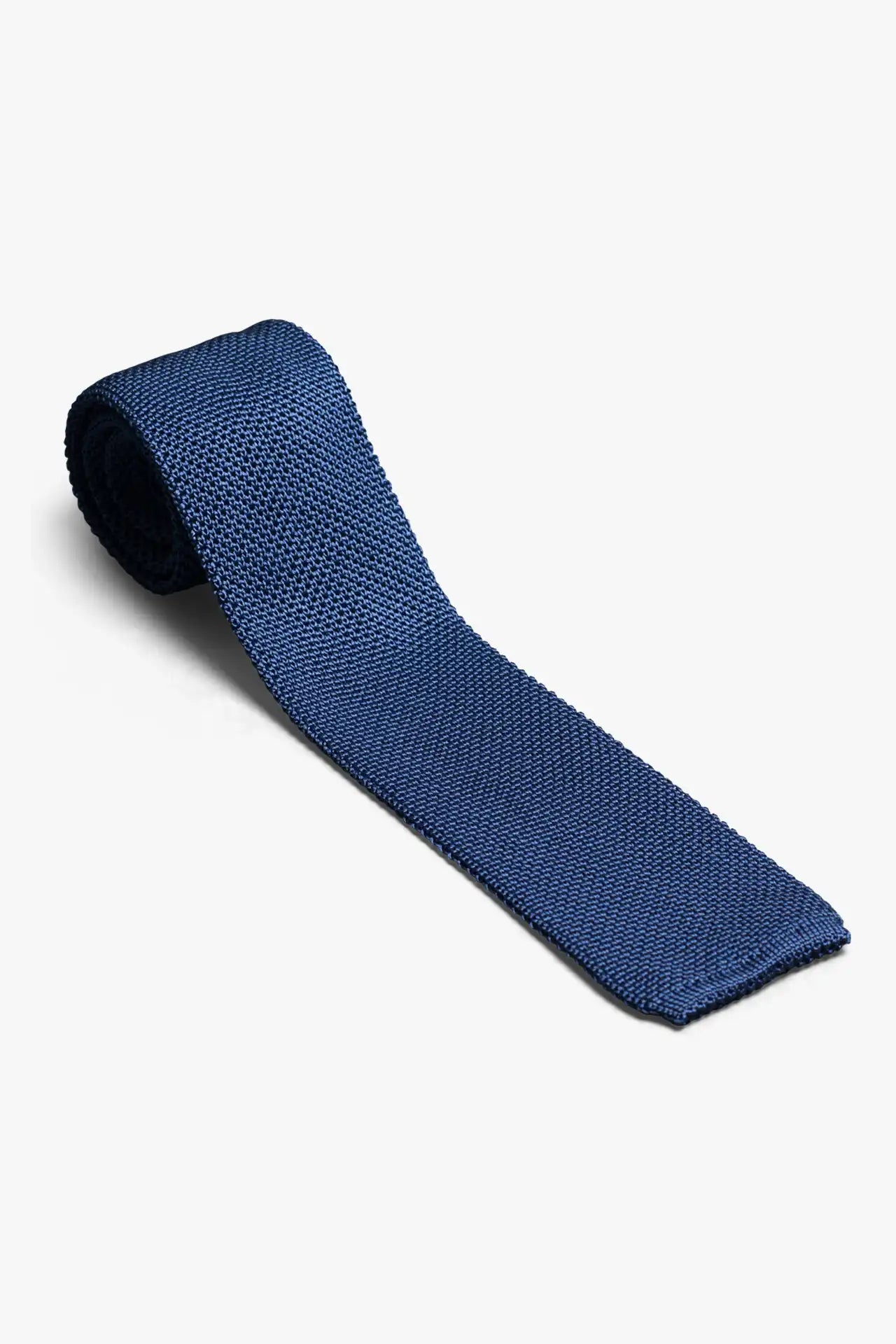 Silk knitted Tie - Ocean blue