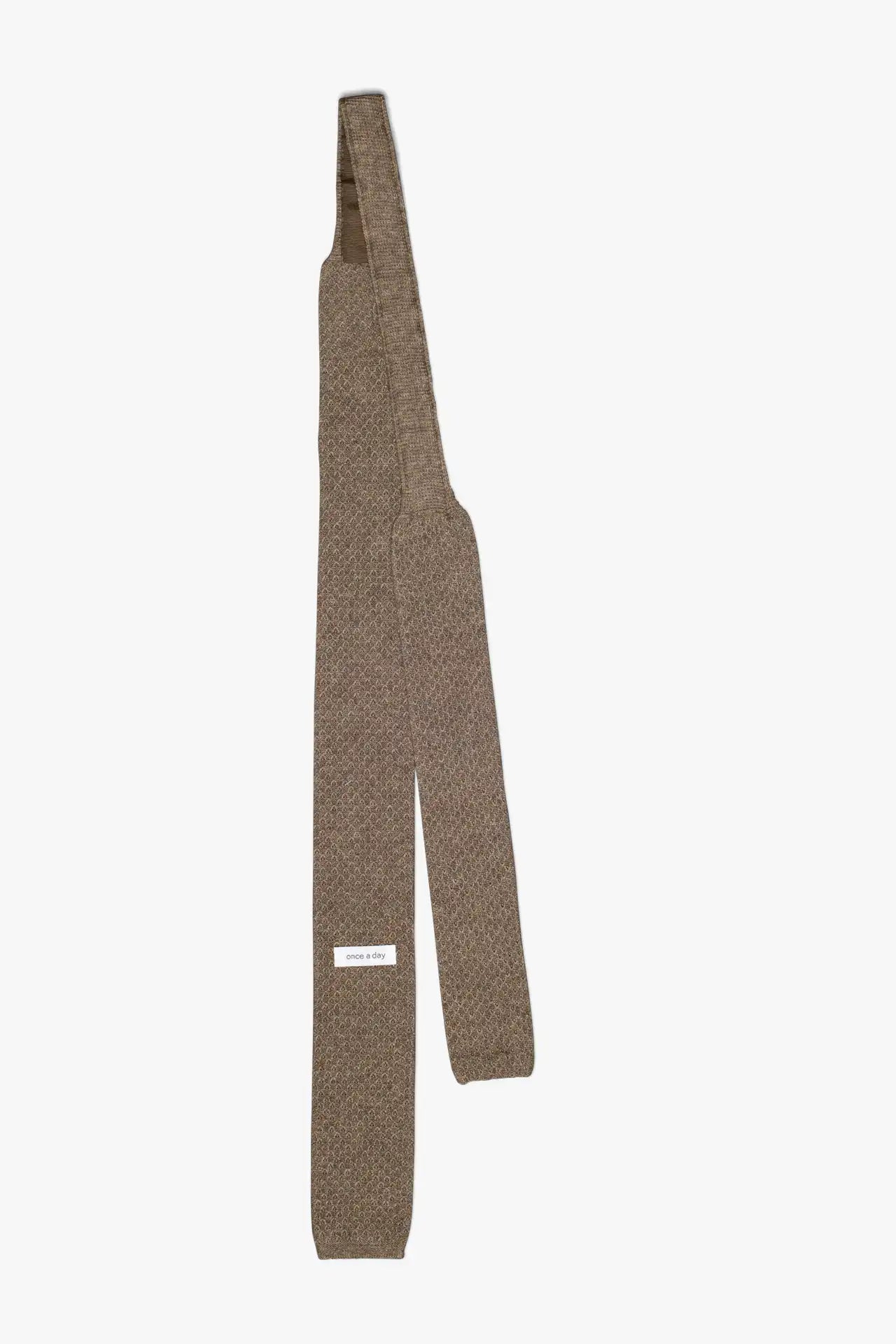 Cotton knitted Tie - Brown