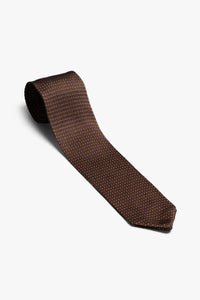 Silk Noise Tie - Brown