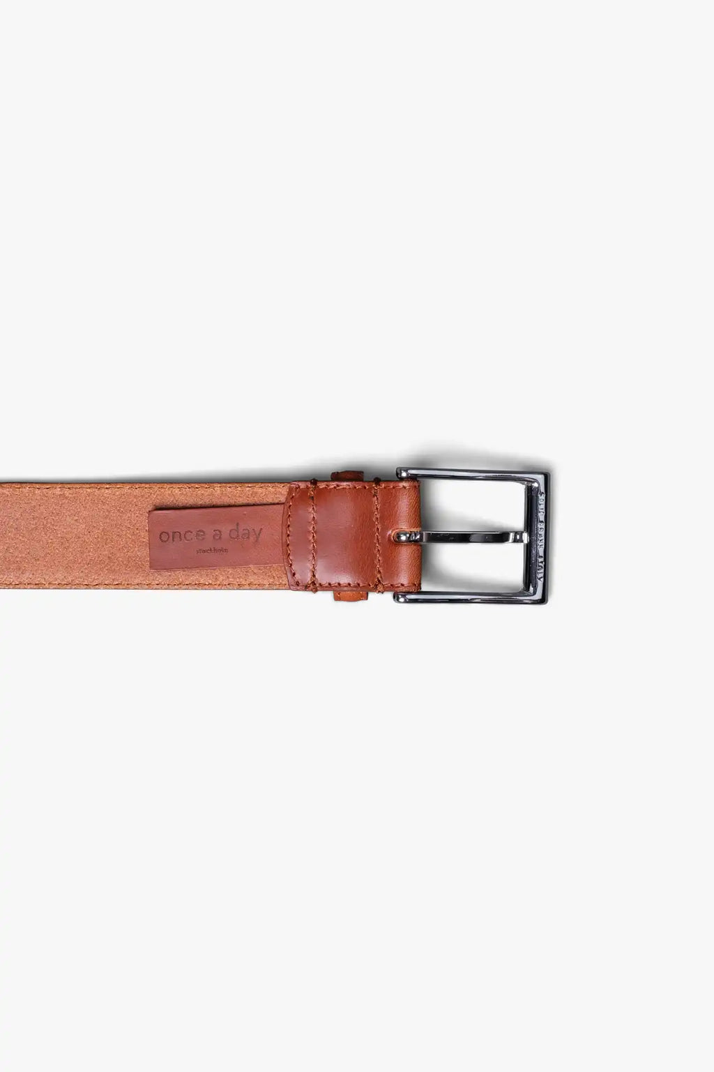 Antique Maroon Brown Leather Belt in minimalist design, Made in Italy from vegetable tanned leather. Perfect to match with hand made dress shoes. 