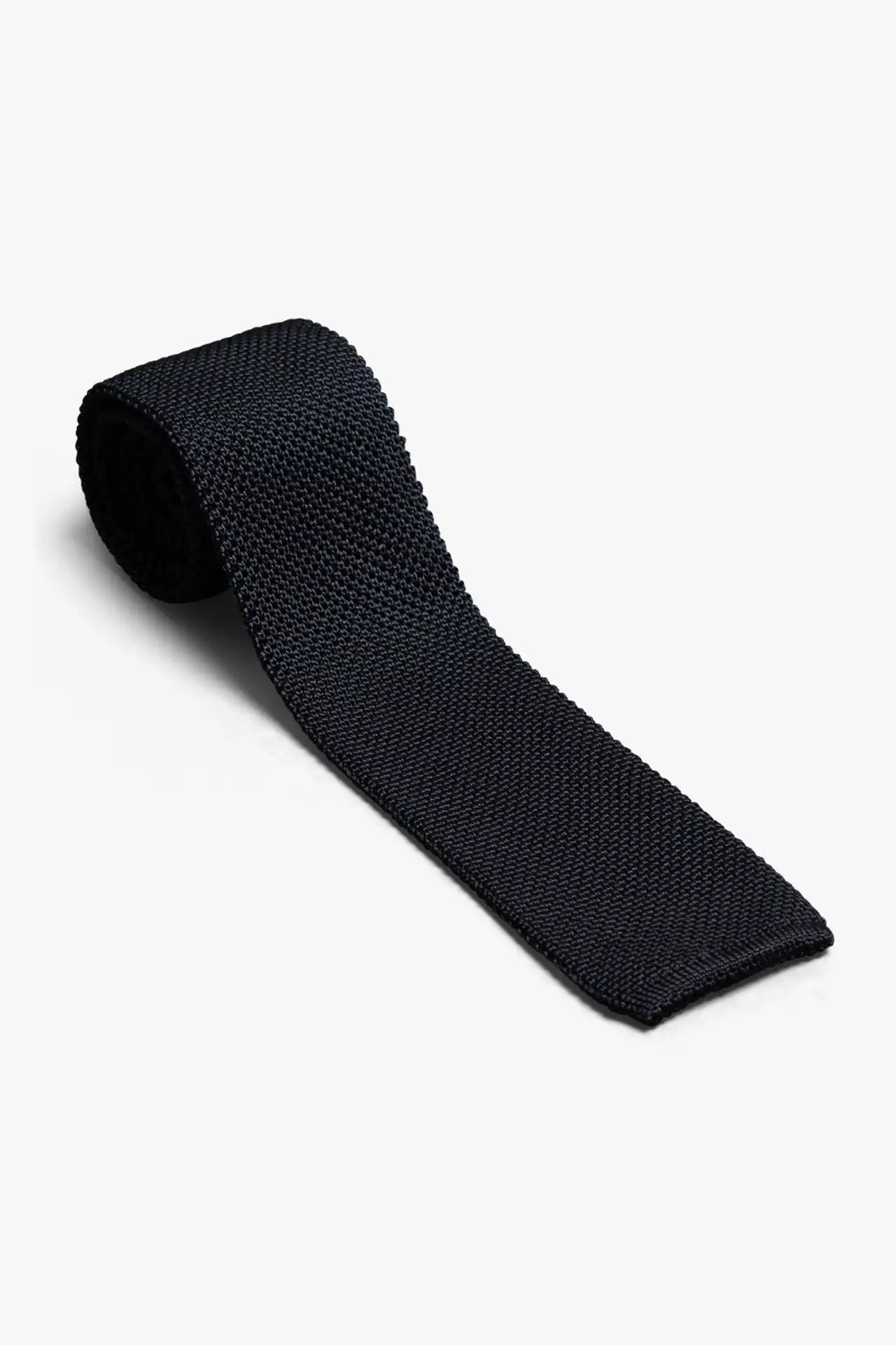 Silk knitted Tie - Navy