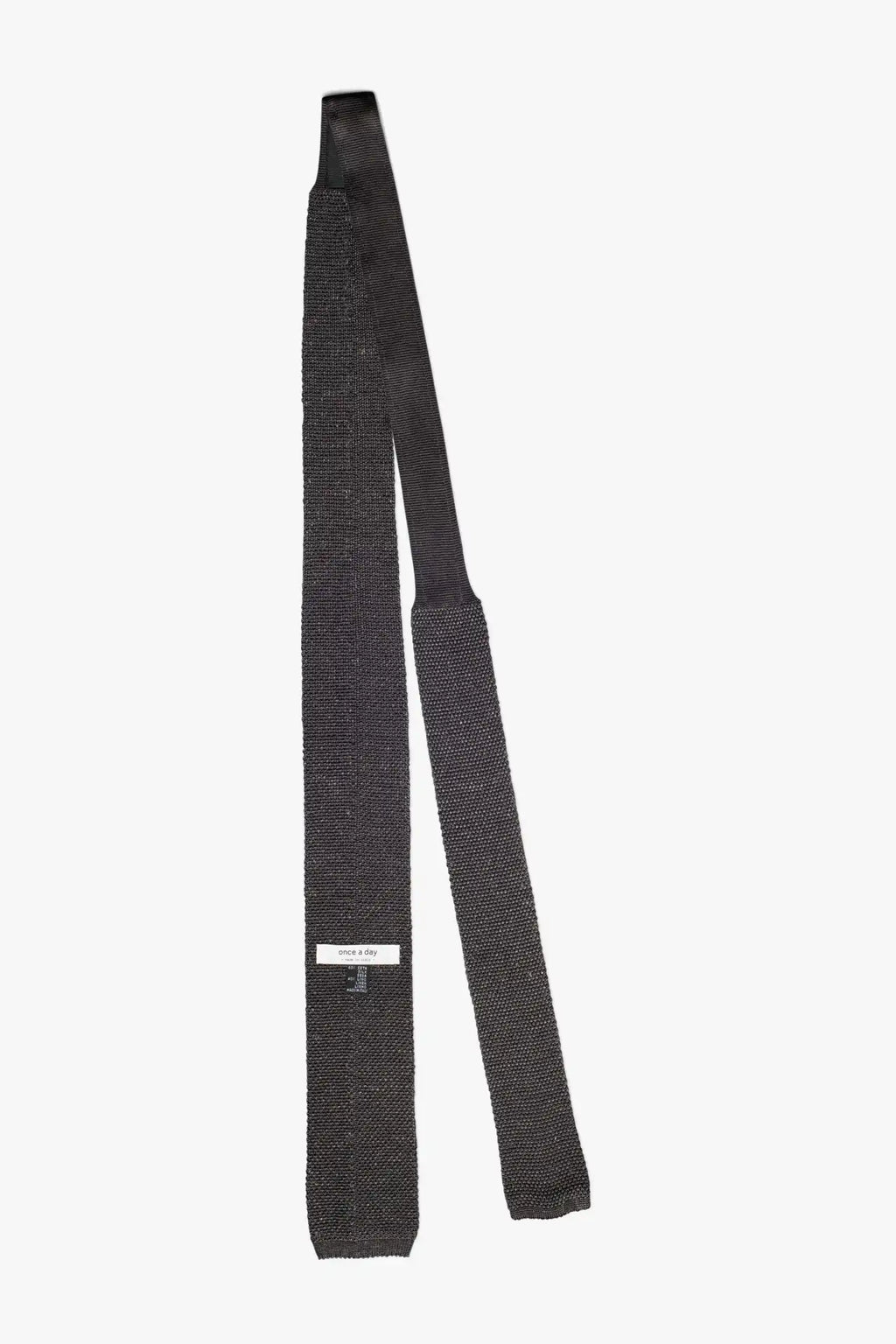 Silk Linen Tie - Gray Melange