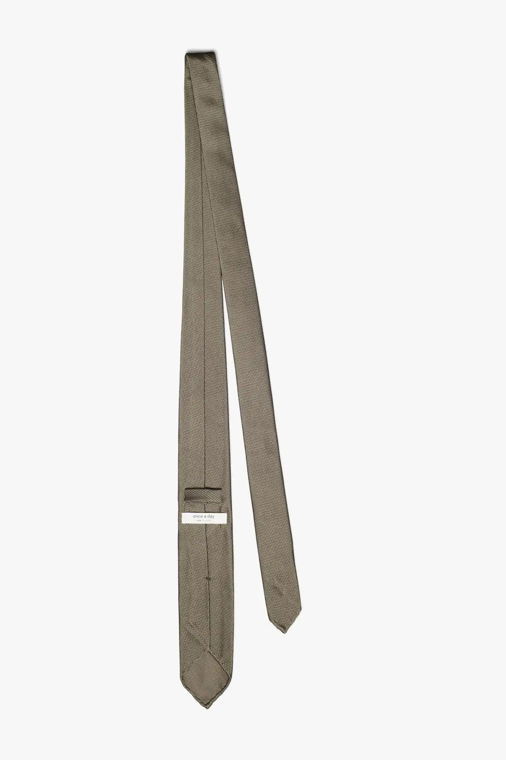 The Solid 3 fold Tie - Moss Green