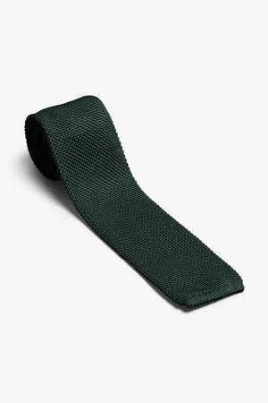 Silk knitted Tie - Forest Green