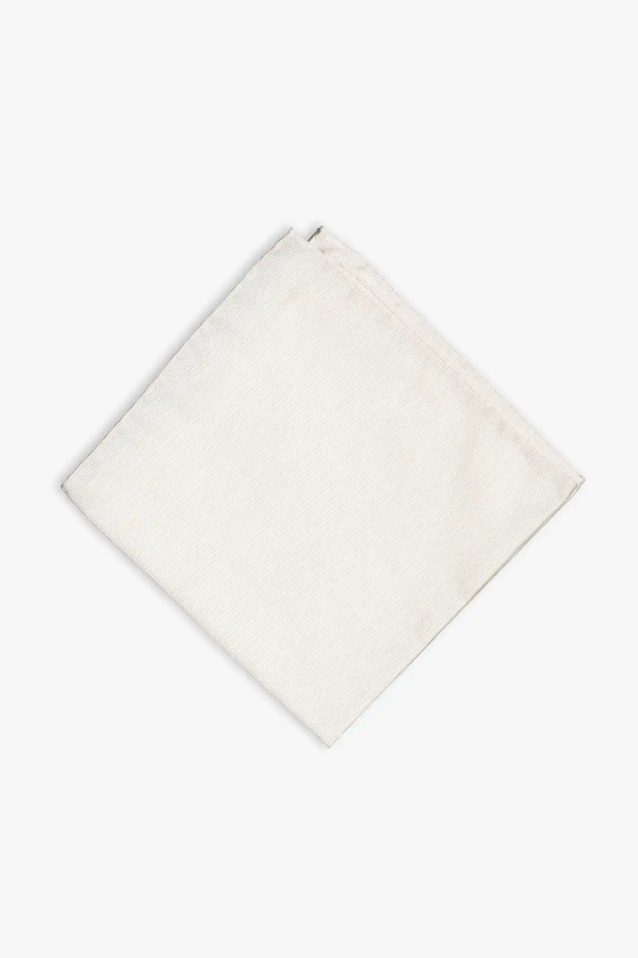 White tuxedo pocket square festive and formal woven silk hand made.