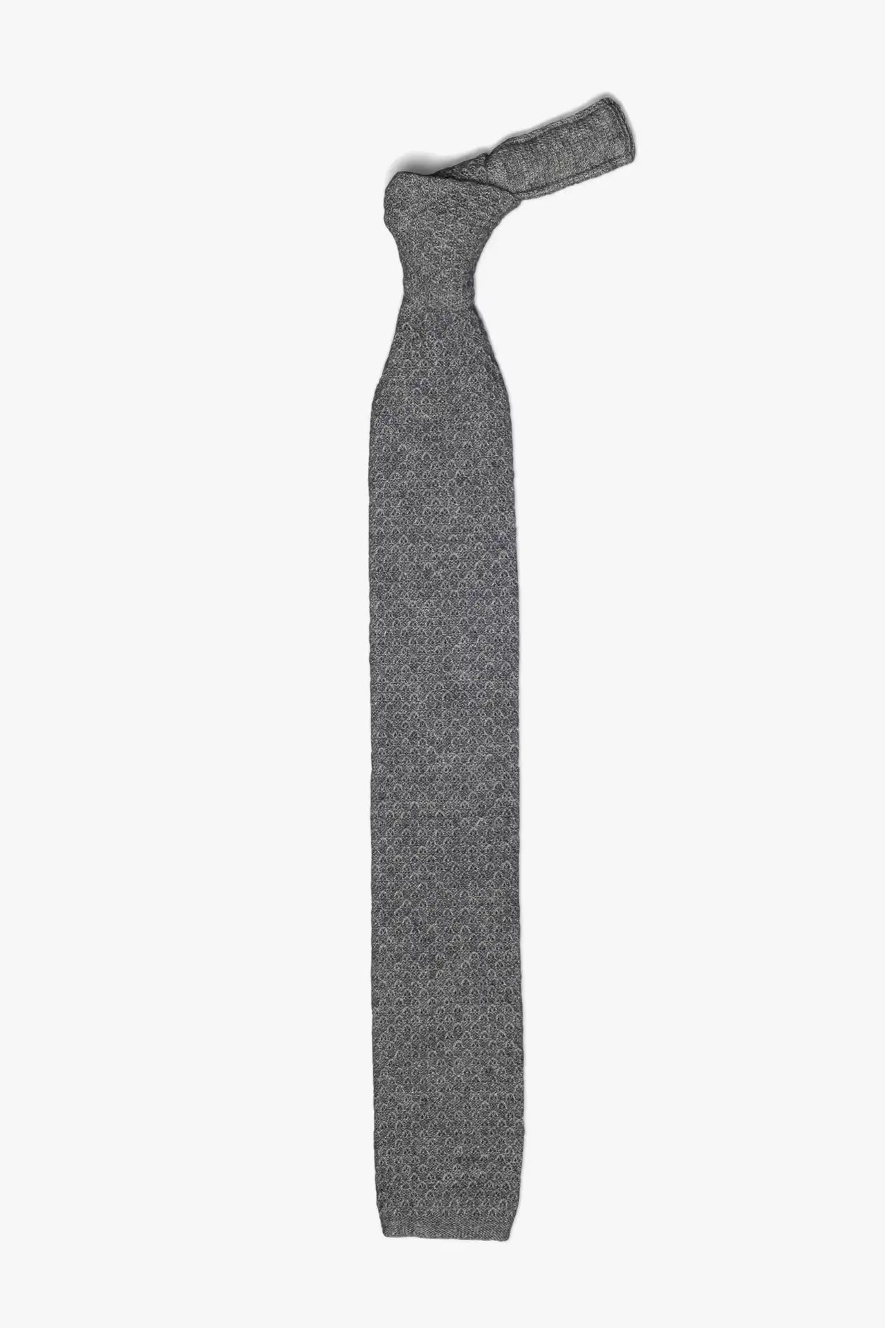 Cotton knitted Tie - Gray