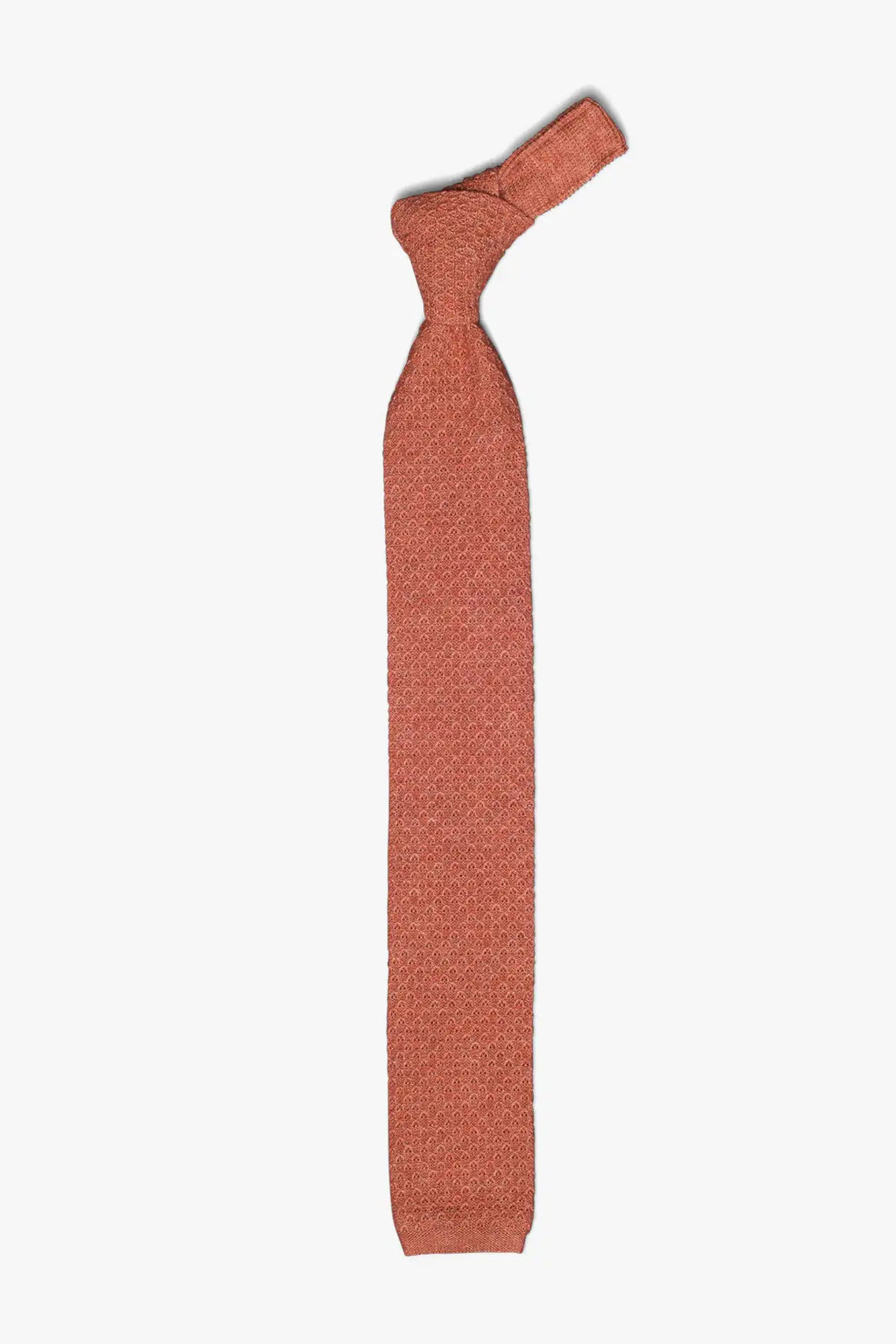 Cotton knitted Tie - Copper Orange