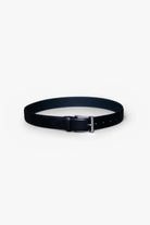 Navy Midnight Blue Leather Belt in minimalist design, Made in Italy from vegetable tanned leather. Perfect to match with hand made dress shoes. 