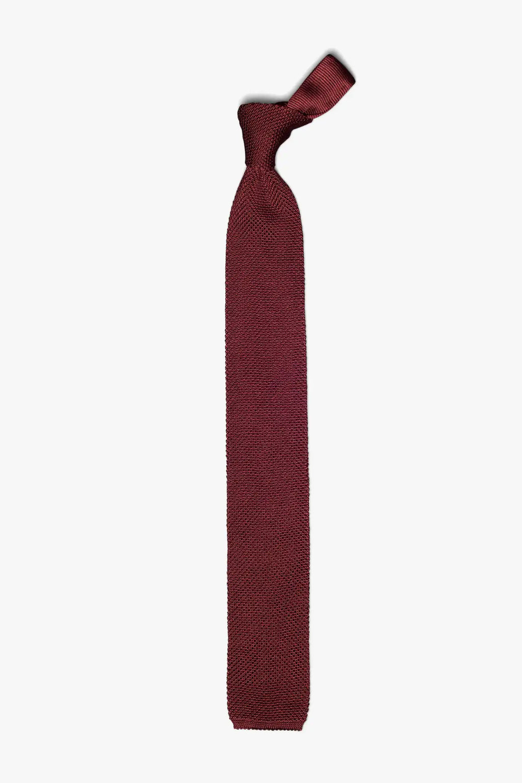 Silk knitted Tie - Burgundy