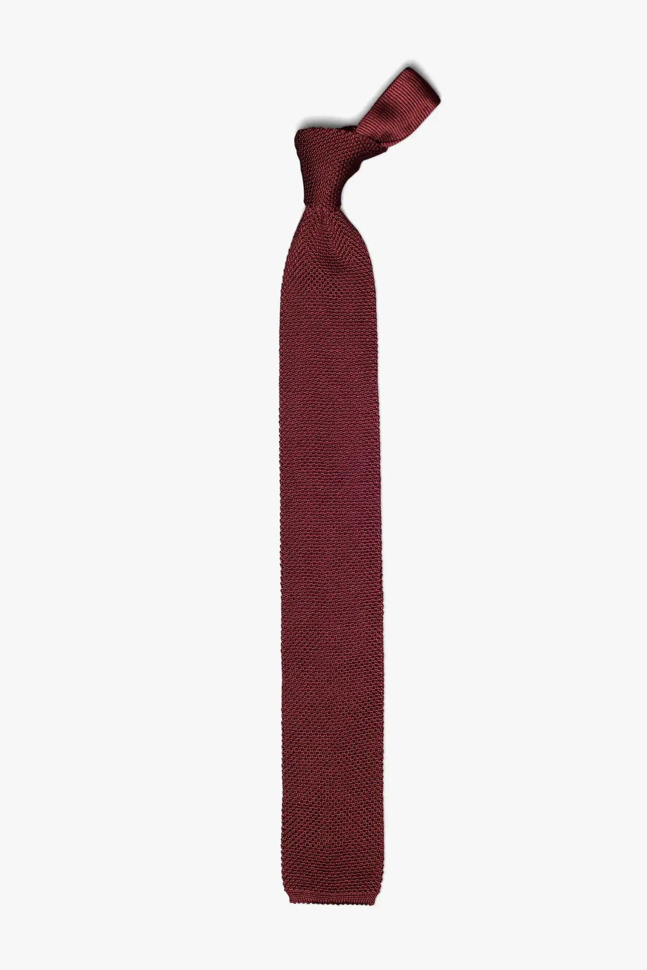 Silk knitted Tie - Burgundy