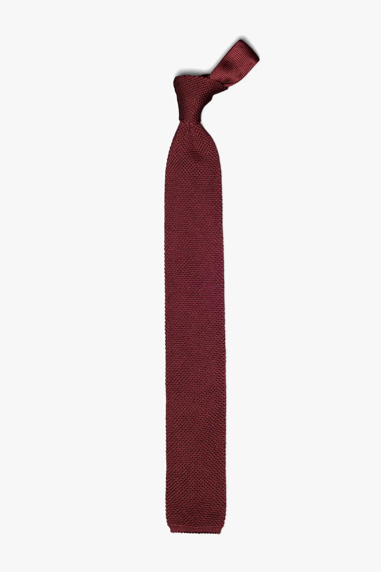 Silk knitted Tie - Maroon