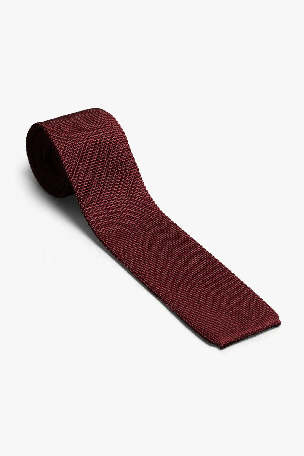 Silk knitted Tie - Burgundy